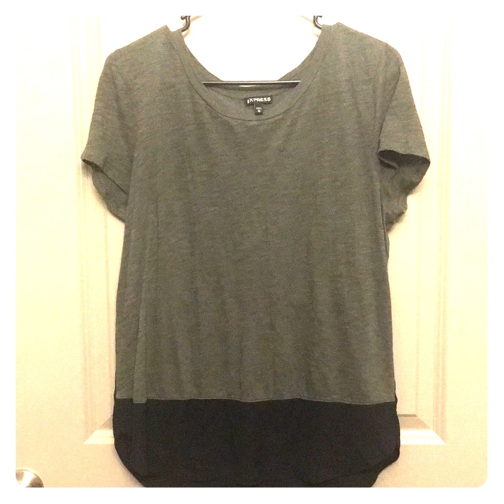 Express olive green/black t-shirt